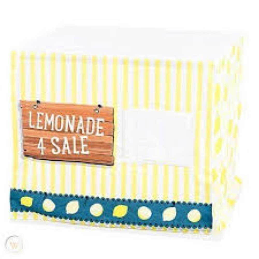 Kids Yellow Striped Lemonade Stand Cover